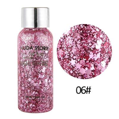 China Portable Hot Selling Body Shimmer Cosmetic Voluminous Gold Color Mix Voluminous Silver Pink Shimmer for sale