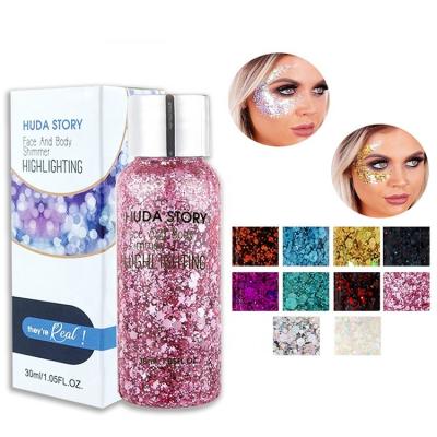 China Wholesale Portable Glitter Eyeshadow Gel Dust Multi Function Makeup Pigments Body Nail Eyeshadow Gel Liquid Eyeshadow for sale