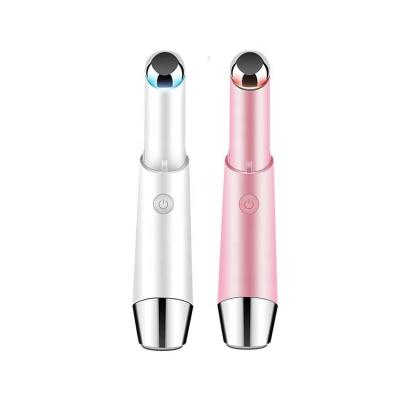 China Wrinkle Remover USB Charging Vibration Heating Ion Color Light Beauty Tool Eye And Lip Massage Instrument for sale