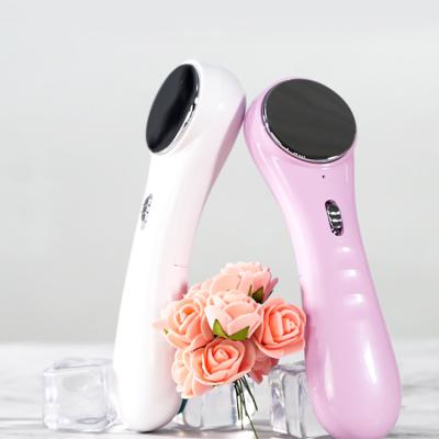 China Wrinkle Remover Home Use Apparatus Mini Portable Ion Facial Massager Micro Vibration Massage Equip Hand Held Facial Mask Introducer for sale