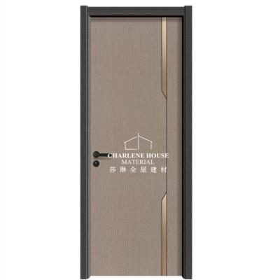 China Modern Crystal Board Sound Proof Interior Paint Free Carbon Single Swing Door for sale