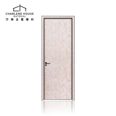 China Modern Ceramic Tile Pattern Light Color Interior Soundproof Swing Door for sale