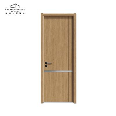 China Modern high quality COMPLETE oak solid wood interior with decorative metal door for sale