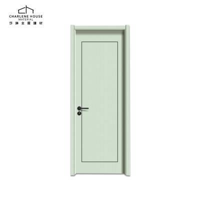 China New modern modern FULL solid oak core wood door with aluminum line interior door for sale