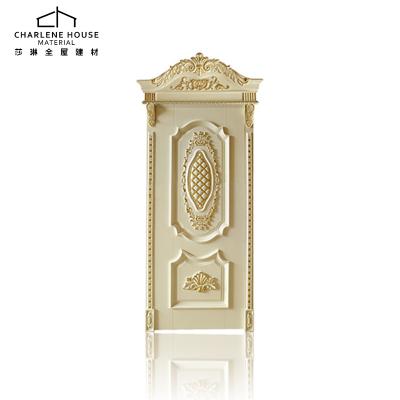 China EUROPEAN gold color carving design with crown door for sale