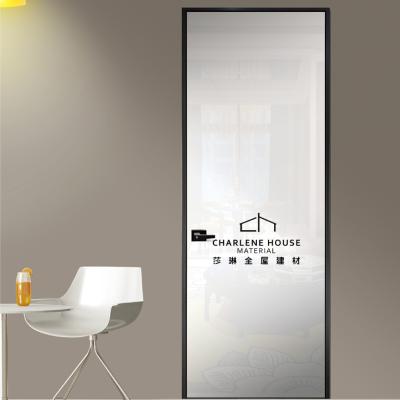 China Modern Aluminum Frame Architrave Glass Door Room Design for sale