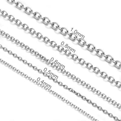 China Wholesale Round O Chain 18 Inch Strong 1.5mm Stainless Steel Round O Silver Chain Necklace for sale