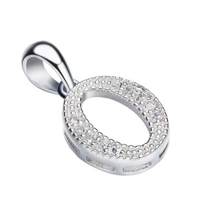 China FASHIONABLE 925 Sterling Silver Classy Jewelry White Diamond Alphabet Letter Pendant Gold Plated for sale