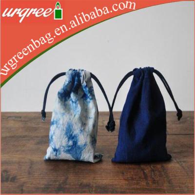 China Recyclable Marble Tie Dye Custom Printed Small Cotton Drawstring Shoe Bag for sale