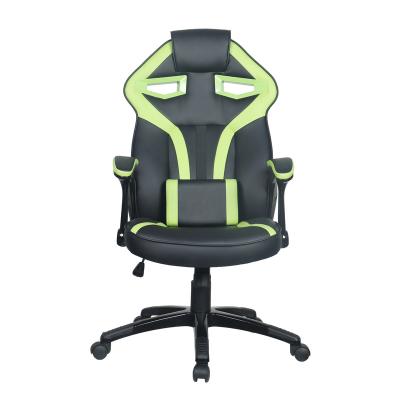 China (Size)Adjustable Adjustable Gaming Swivel Chair With PU Material Nylon Roll In Neon Green Computer Chair for sale