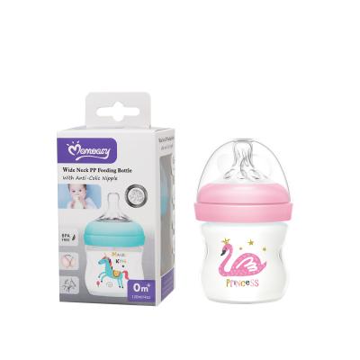 China BPA Free 120ml/4oz Wide Neck PP Baby Bottle MOQ One Carton Factory Supply Directly for sale