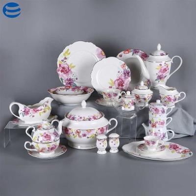 China Dinner Set Turkey Market Viable Brands, Wholesale New Bone China Round Dinner Set for sale