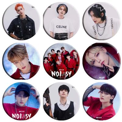 China KPOP noeasy stray nickel free kids badge tinplate around Pin Felix Bangchan Hyunjin Straykids Gifts L95 Brooch Fans Gift Clothing Rack for sale