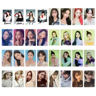 China Korean Kpop Photocard Aespa Goods Postcard For Fans Collection Gift Voucher LOMO Card Customize Card Polaroid Q707 for sale