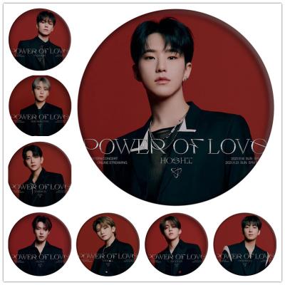 China Kpop Zinc Alloy SEVENTEEN Badge 1pcs Album Power New Love Brooch For Fans Collection Gift Badge Bag Decor Customizable Pendant Q520 for sale