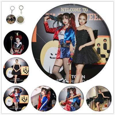 China Tinplate Kpop Badge 1pcs AESPA Halloween Brooch Bag Decor Pendant Clothes Accessories For Fans Collection Gift Customizable Badge Q527 for sale