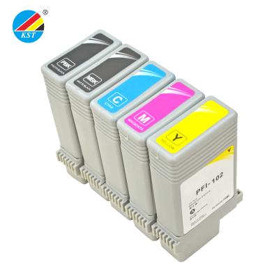 China COMPATIBLE Compatible Ink Cartridges For Canon PFI 102 Ink Cartridge For Canon iPF600 iPF605 iPF610 iPF650 iPF655 Printer for sale