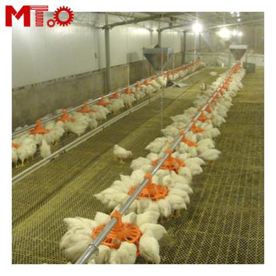 China Low Cost High Output Broiler Raising Poultry Equipment Floor Feeding System for sale