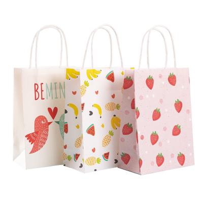 China Recyclable Custom Printing Creative Simple Snack Clothes Shopping Designer Paper Bags for sale