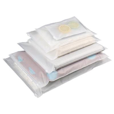 China Recyclable Zipper Bag Customized Frosted Clean So-called Underwear Clothing Storage Packaging Zipper Bag for sale