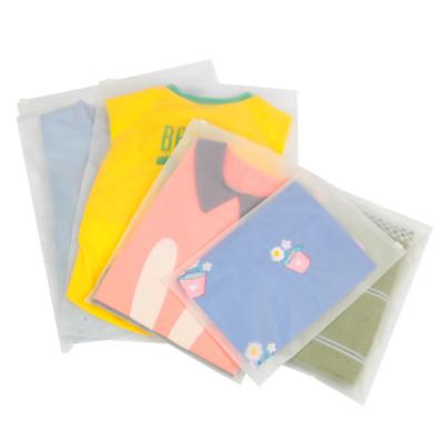 China Recyclable Zipper Bag Self Seal Packaging Frosted Clean Clothes Underwear Zipper Bag for sale