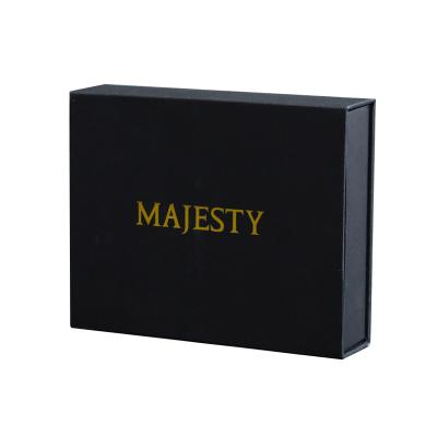 China Customized Black Book Shaped Gift Clamshell Box Packag Recyclable Magnetic Gift Product for sale