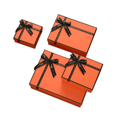 China Recyclable Orange Gift Lipstick Cosmetic Shoe Box Packaging Logo Custom Hair Bundle for sale