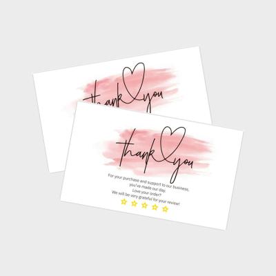 China Business Thank You Card Customizable Customer Service Message Thank You In Business Cards for sale