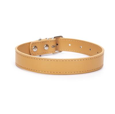 China Pet Collar Cat Collar Decoration Padded Hot Selling PU Leather Dog Collar for sale