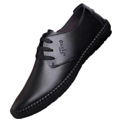 China Anti-odor Spring Summer Lace-up Lightweight Classic Dress PU Leather Casual Shoes for sale