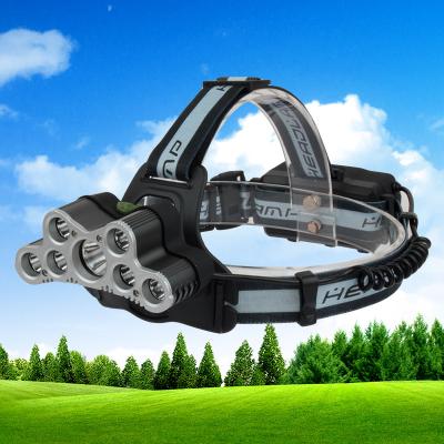 China Durable 7 Led Rechargeable Headlamps Outdoor Security Cycling Lighting Aluminum Rechargeable Headlamps for sale