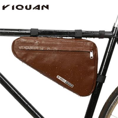 China Durable Bike Bag 100% Waterproof Triangle Bike Bag 100% Waterproof Tube Pouch Quick Release Frame 2L Big Recycling Bag for sale