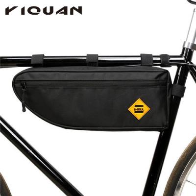 China Simple Design Large Capacity Waterproof Triangle Recycling Bag, Polyester Durable Bicycle Front Tube Bag for sale