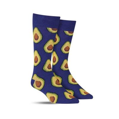 China BY-N1039 Embroidery fruit logo avocado antibacterial socks for sale for sale