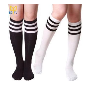 China BY-II-1059 Cheap Antibacterial High Knee Socks For Girls Knee High Socks Girls Knee High Socks for sale