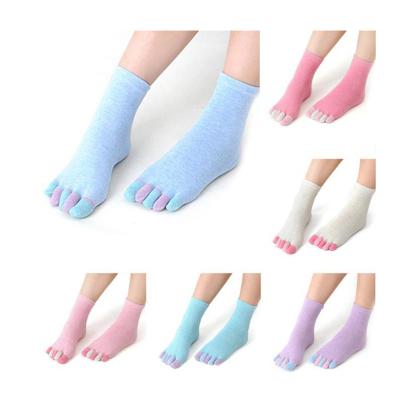 China BY-II-1080 Antibacterial 5 Toe Sock Cotton Five Toe Socks Five Finger Socks for sale