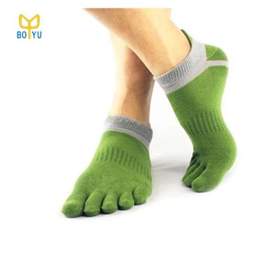 China BY-I-1080 Antibacterial 5 Toe Sock Cotton Five Toe Socks Five Finger Socks for sale