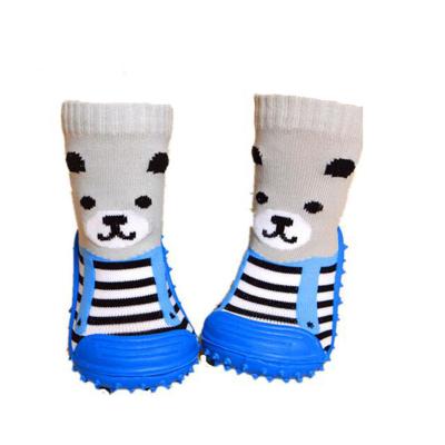 China BY-II-1153 antibacterial socks with rubber soles baby bumps unique rubber soles socks for sale