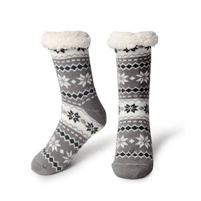 China BY-N1198 Antibacterial Fleece Slipper Socks Warm Slipper Socks Winter Slipper Socks for sale