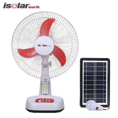 China ISOLAR IS-6114 Plastic Solar Fan 14 Inch Rechargeable Table Fans for sale