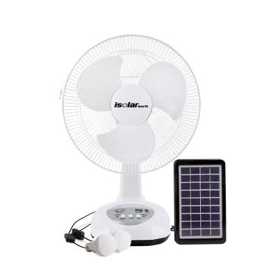 China Emergency 12 Inch Solar Powered Solar Fan Outdoor Fans Rechargeable Solar Panel Fan With Remote Brushless Motor for sale