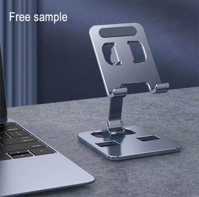 China Adjustable Portable Aluminum Fully Foldable Angle Adjustable Desk Cell Phone Stand Holder for sale