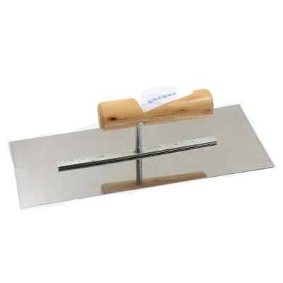 China Plastering Trowel SQUARE Finish Wood Handle Stainless Steel Plastering Trowel Hand Trowel for sale