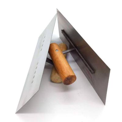 China Japan quality SQUARE brick trowel with wooden handle plaster trowel hand tool for sale