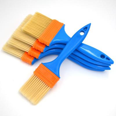 China Blue plastic handle bristle paint brush for oil based and latex paint surface painting for sale