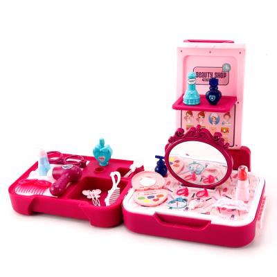 China Children Beauty Girls Princess Pretend Suitcase Makeup Briefcase Dressing Pretend Play Role Toy Set 32*92*29.5cm for sale