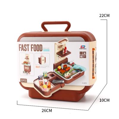 China Early Education Smart Burger Set Fast Food Kitchen Toys Pretend Play For Kids 92*29.5*85cm for sale