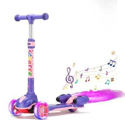 China Spray 2023 Wholesale Flash 3 Wheels Kids Scooters Kids Kids Electric Scooter Baby Toy Kick Scooter For Kids for sale