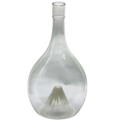 China Durable Glass Hand Blown Fuji Mountain Design Bottle for sale