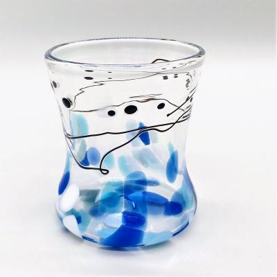 China Art Decor Hand Blown Stained Glass Container for sale